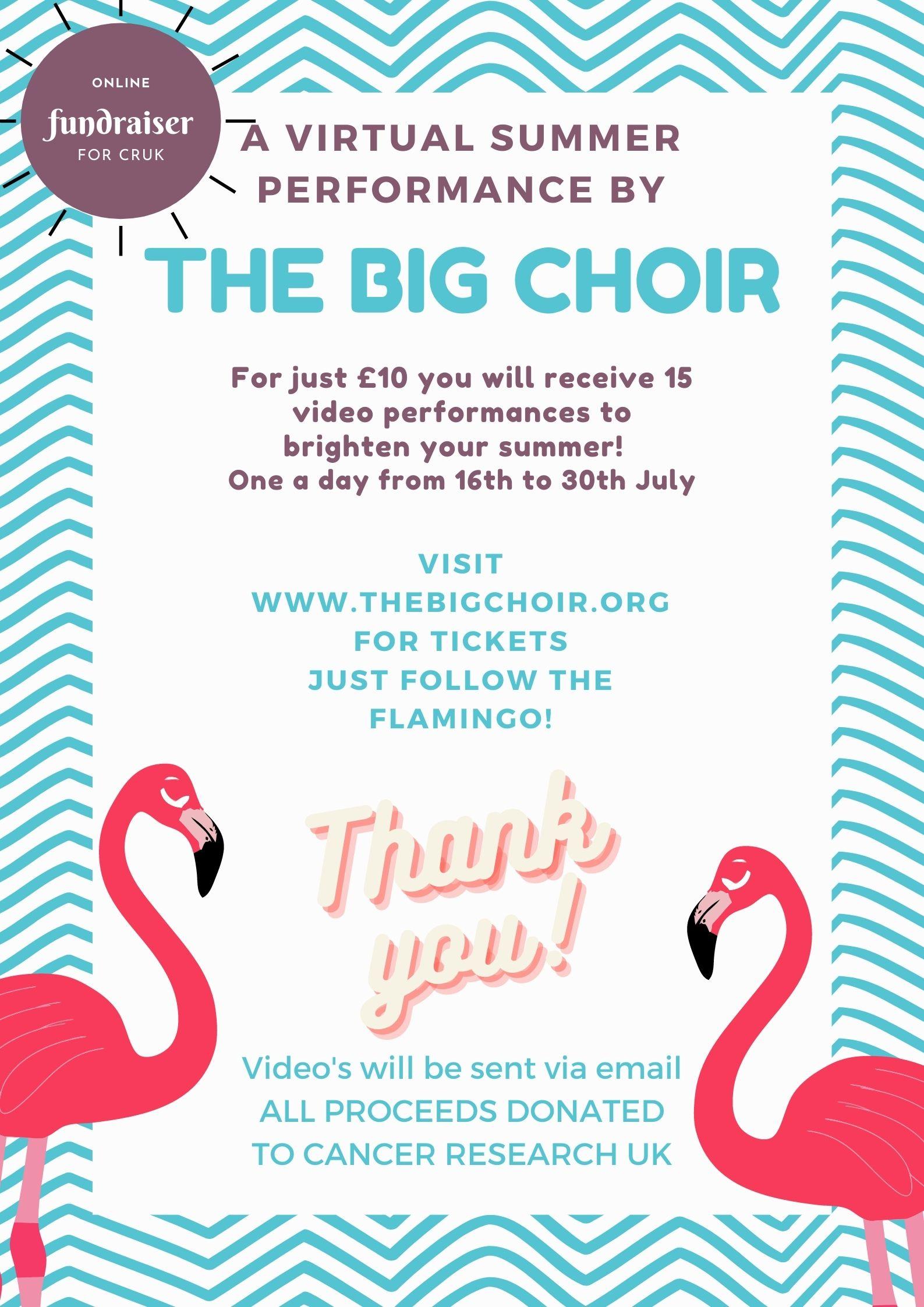 VIRTUAL SUMMER PERFORMANCE in aid of CRUK
