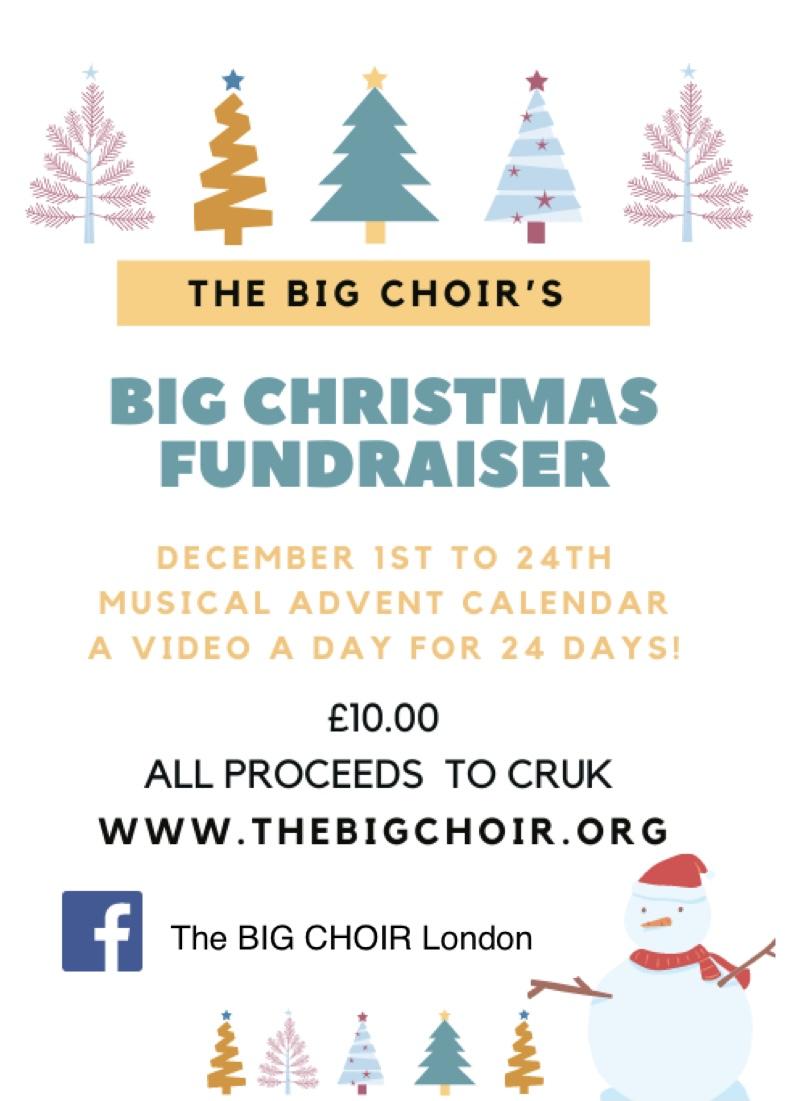 THE BIG CHOIR'S MUSICAL ADVENT FUNDRAISER FOR CRUK