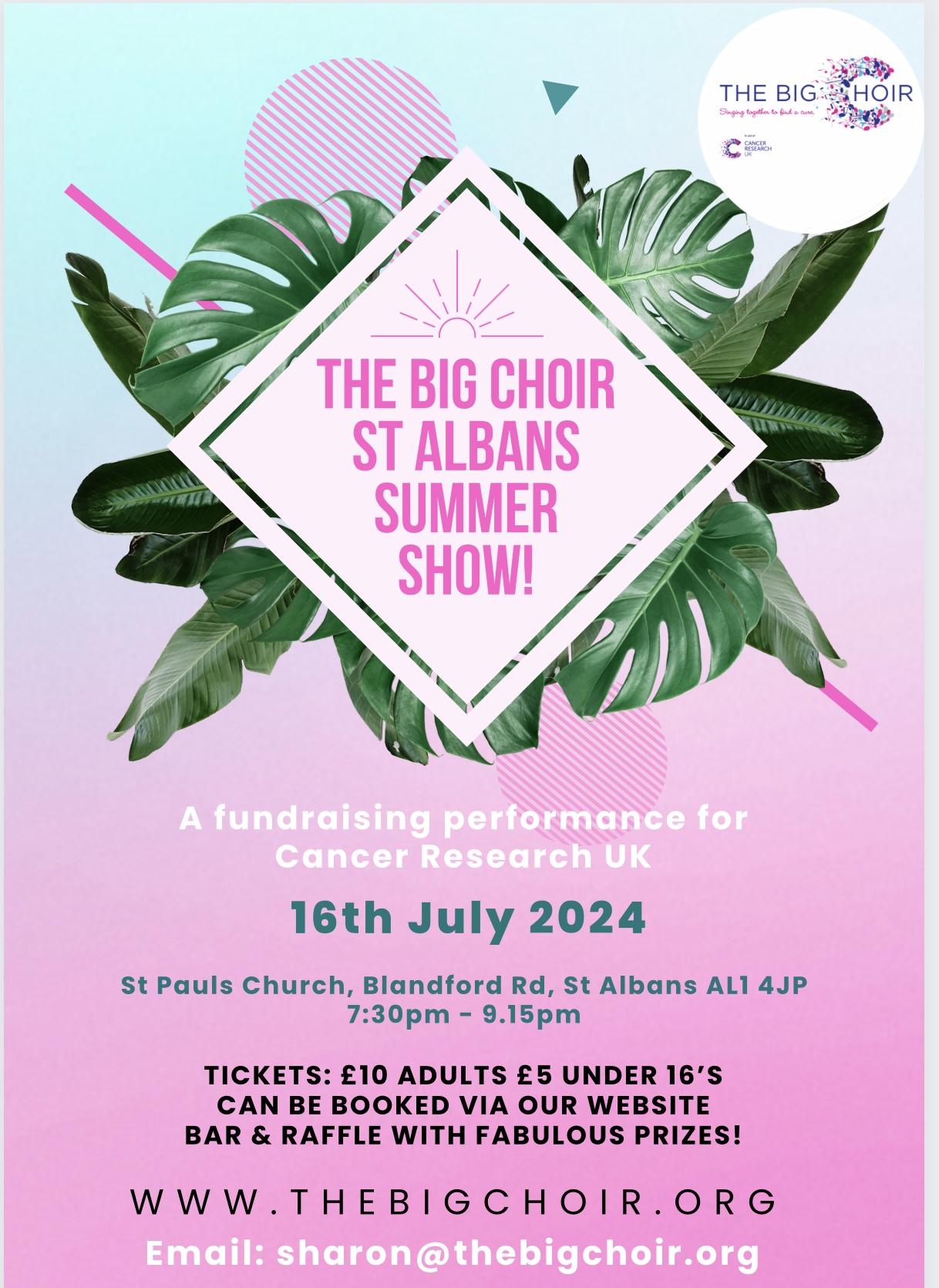 Tickets to St Albans Choir's Summer Show